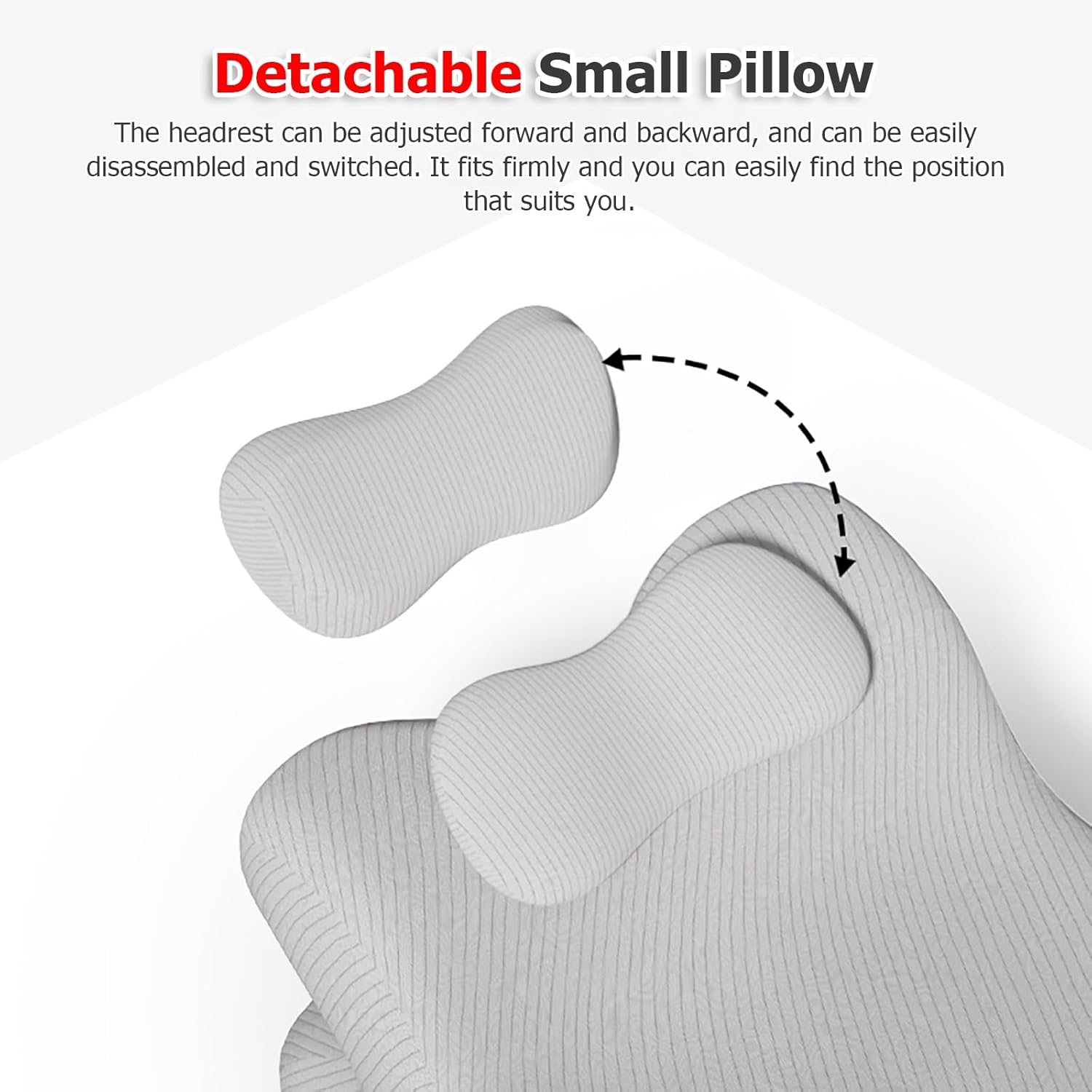 JYHHCYS Memory Foam Prone Pillow with Removable Headrest