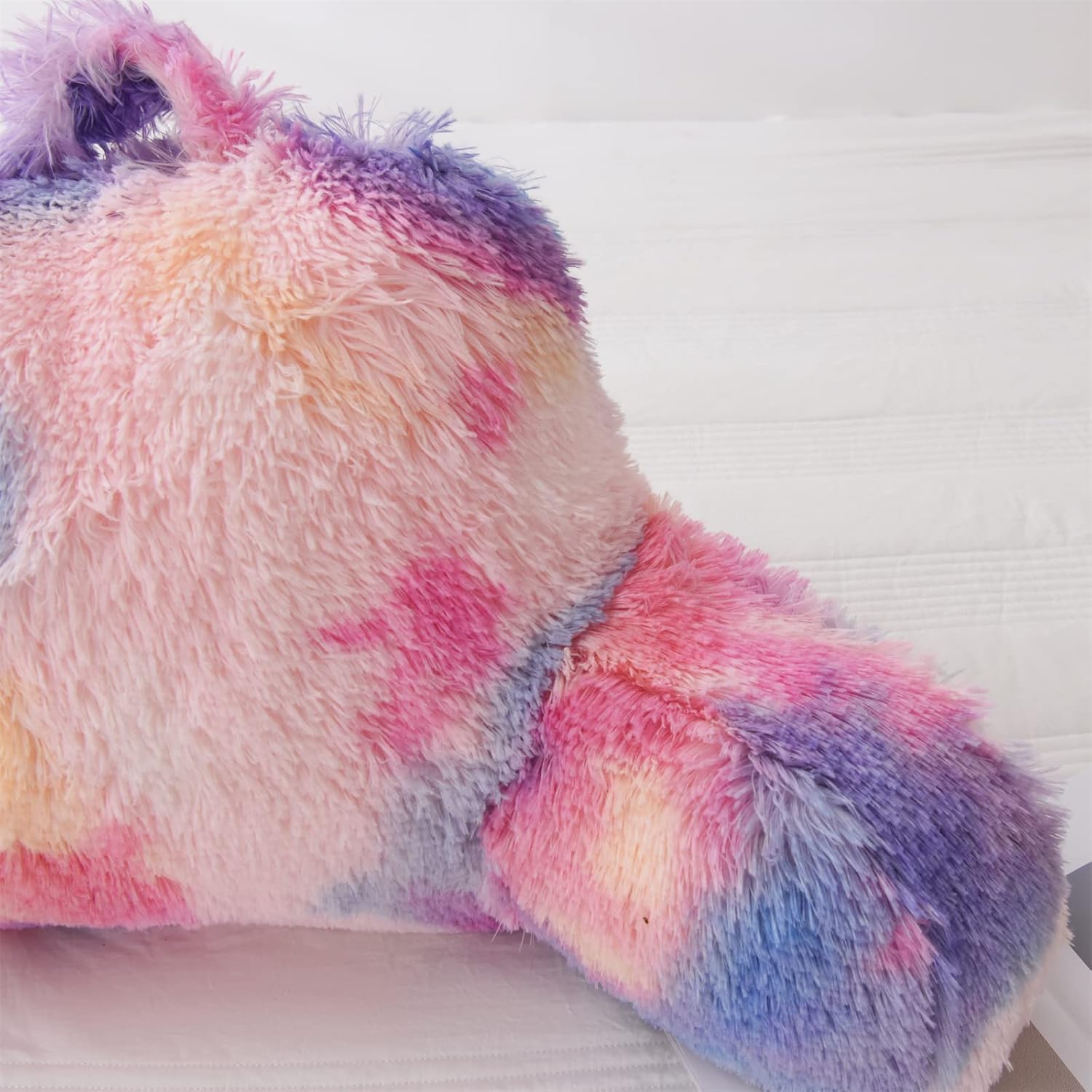 A Nice Night Faux Fur Reading Pillow with Carry Handle