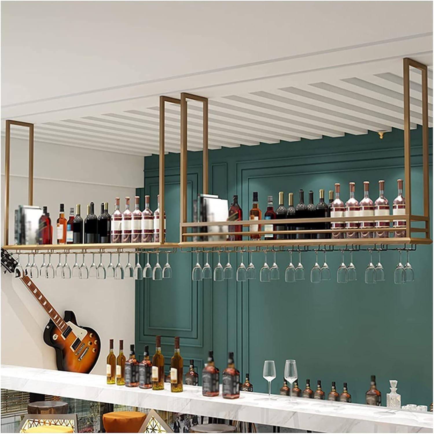 ALDEPO Wine Rack with Hanging Design and Animal Horse Pattern