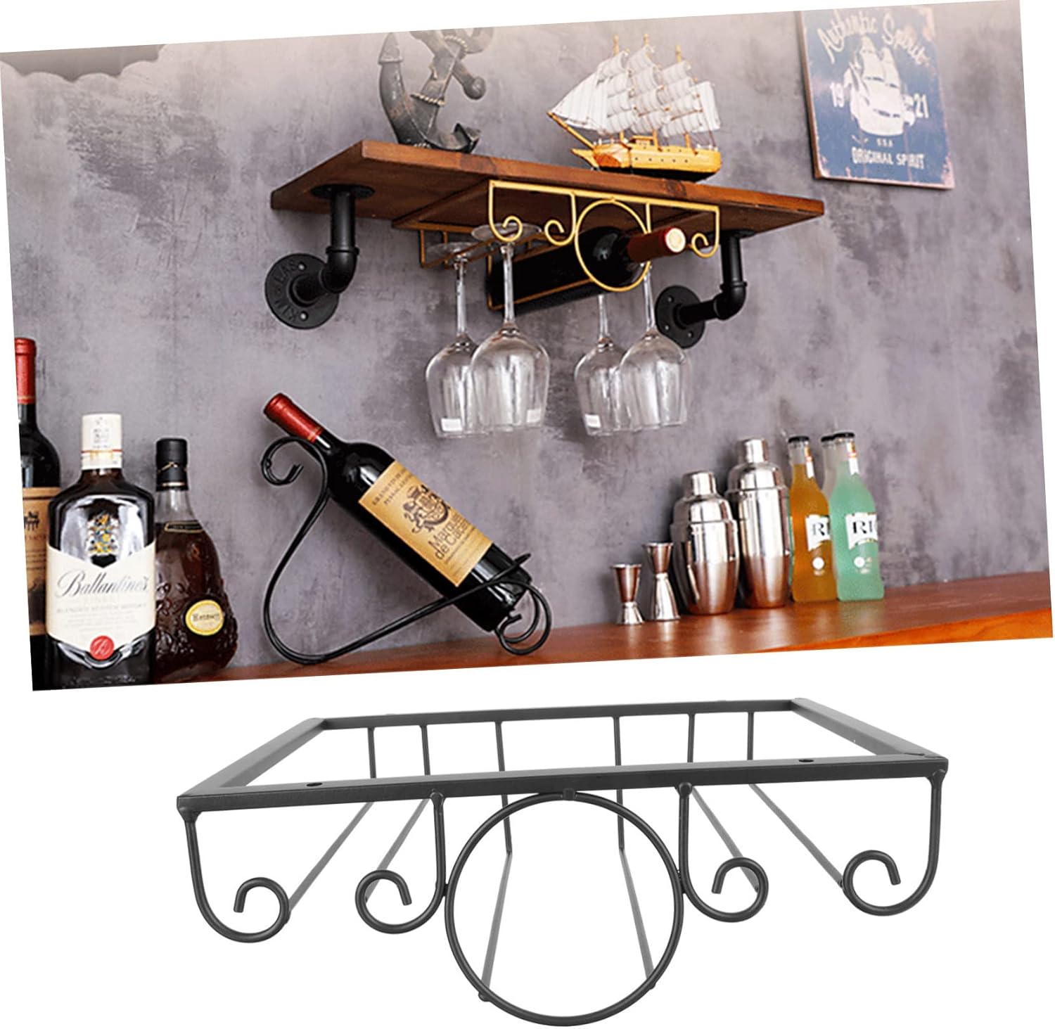 Ciieeo Wall-Mounted Wine Glass Holder 1pc