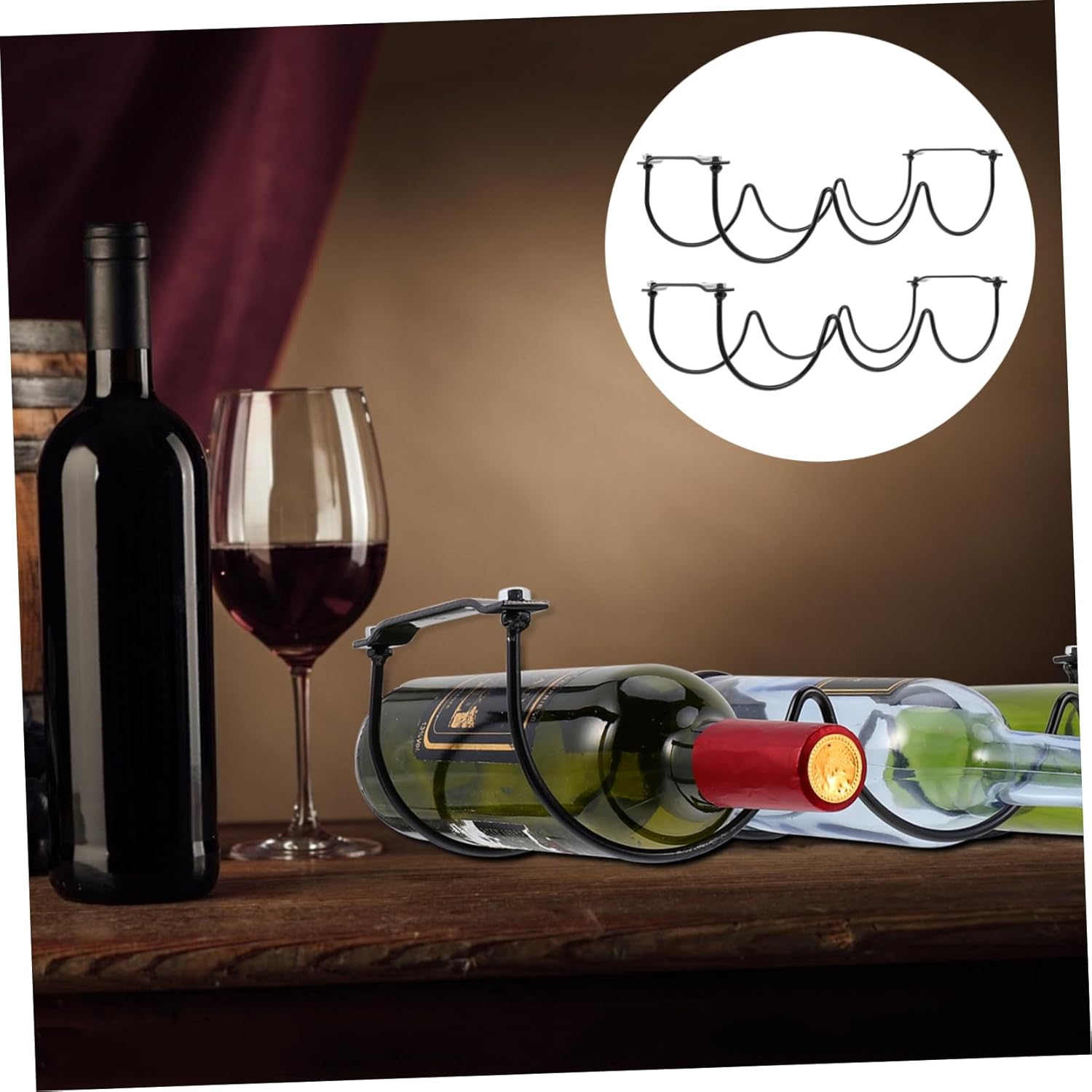 Cabilock 2Pcs Wall-Mounted Wine Racks