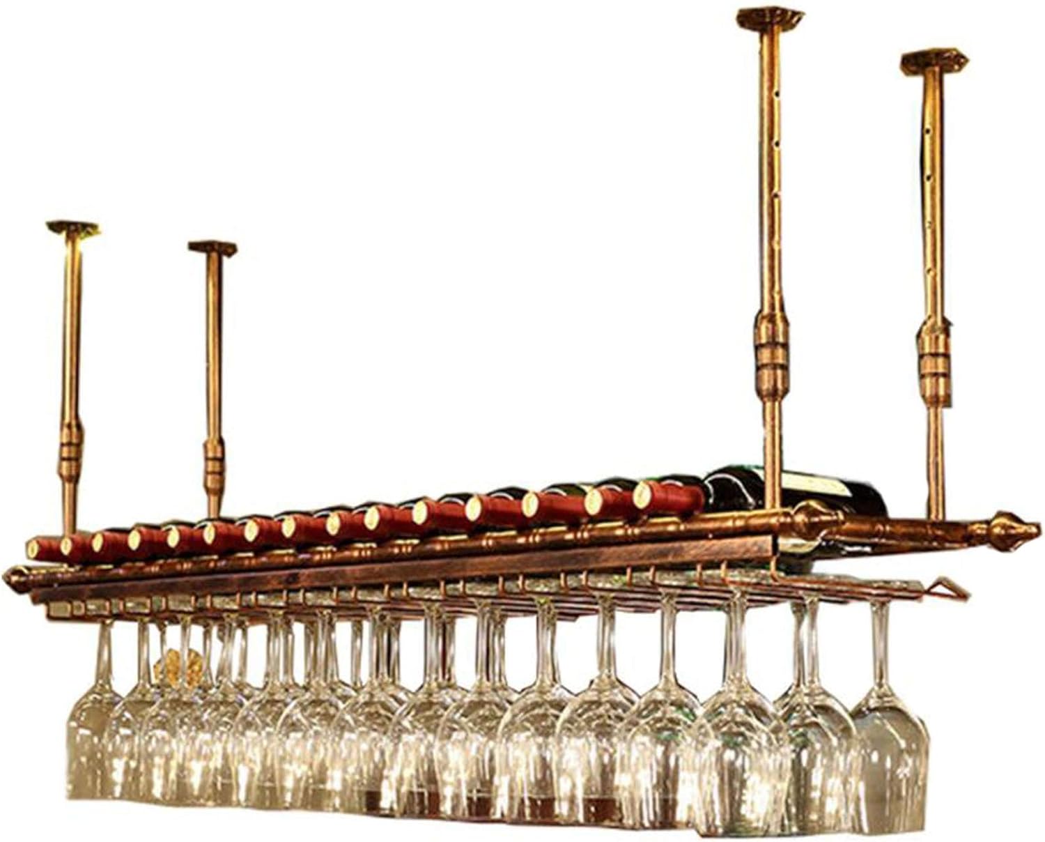 Industrial Wall-Mounted Wine Rack with Durable Steel Frame