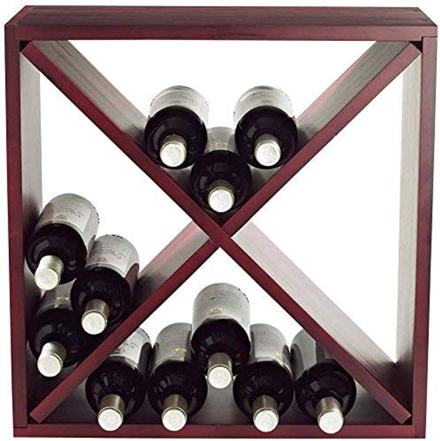 Wine Enthusiast 24 Bottle Mahogany Wine Rack