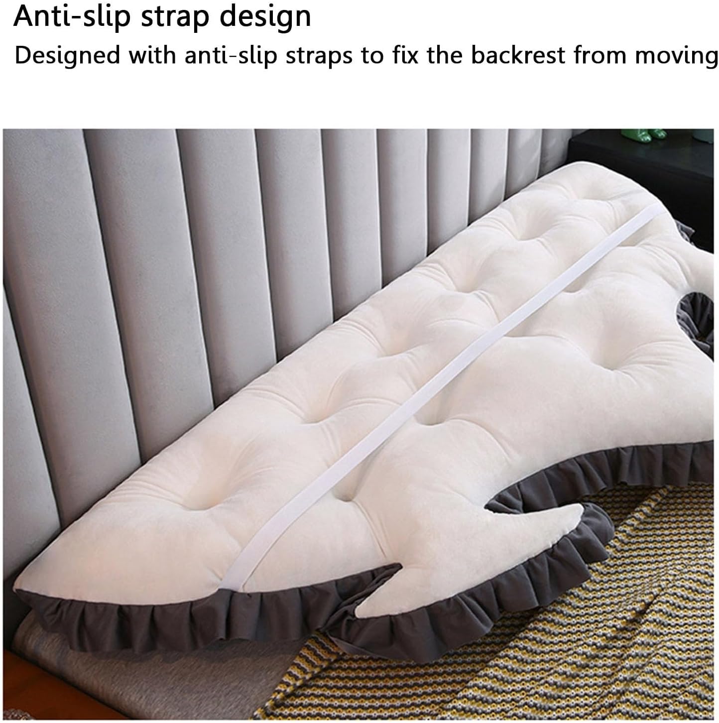 HACSYP Headboard Wedge Pillow - Reading and Lumbar Support Cushion