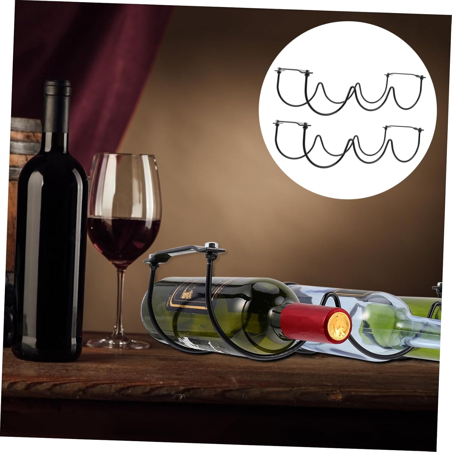 LIFKOME 2pcs Freestanding Wine Rack