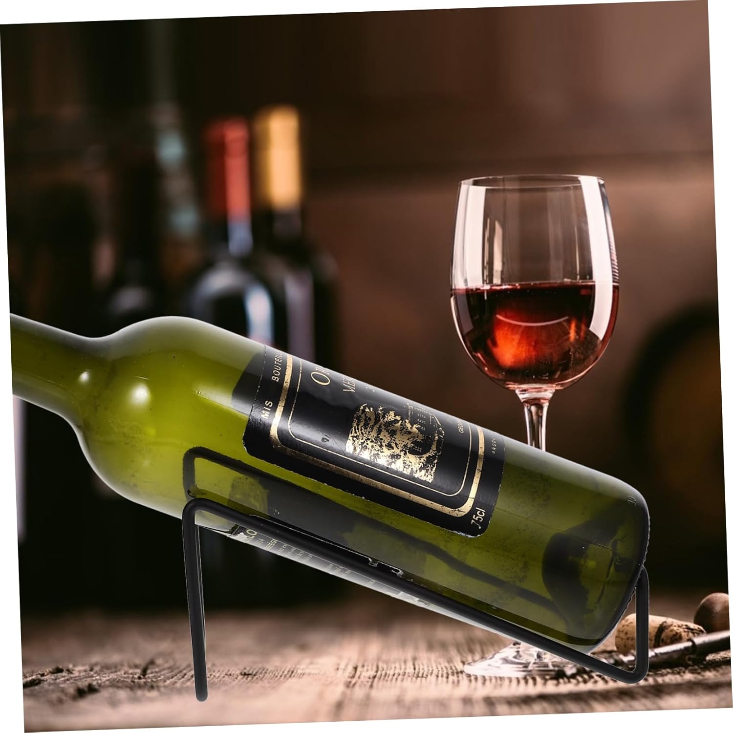 INOOMP 2PCS Metal Wine Rack for Countertop Storage and Display