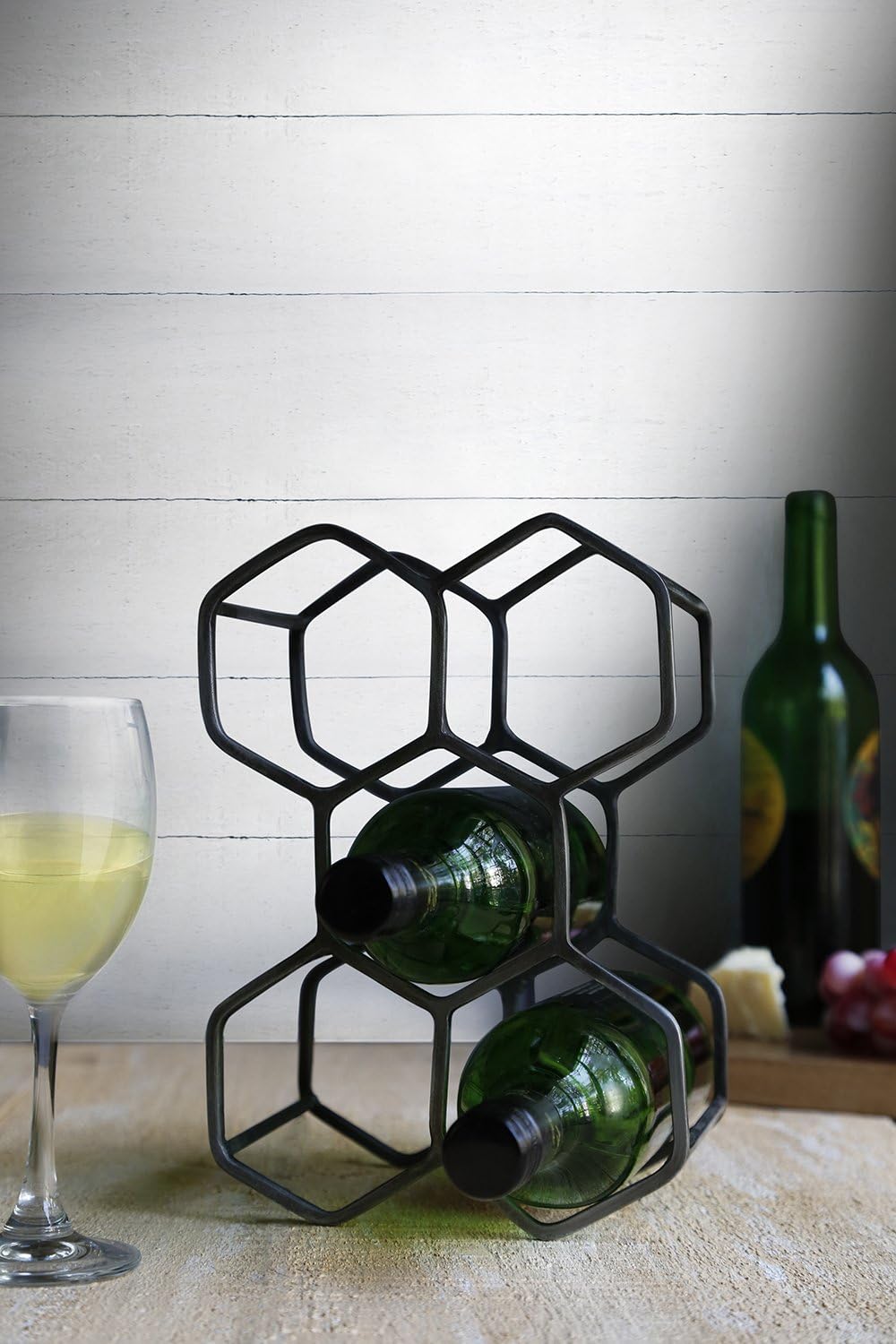 Storeindya Wrought Iron Wine Rack for Five Bottles