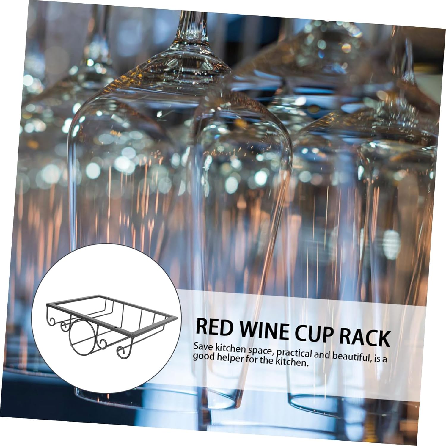 Ciieeo Wall-Mounted Wine Glass Holder 1pc