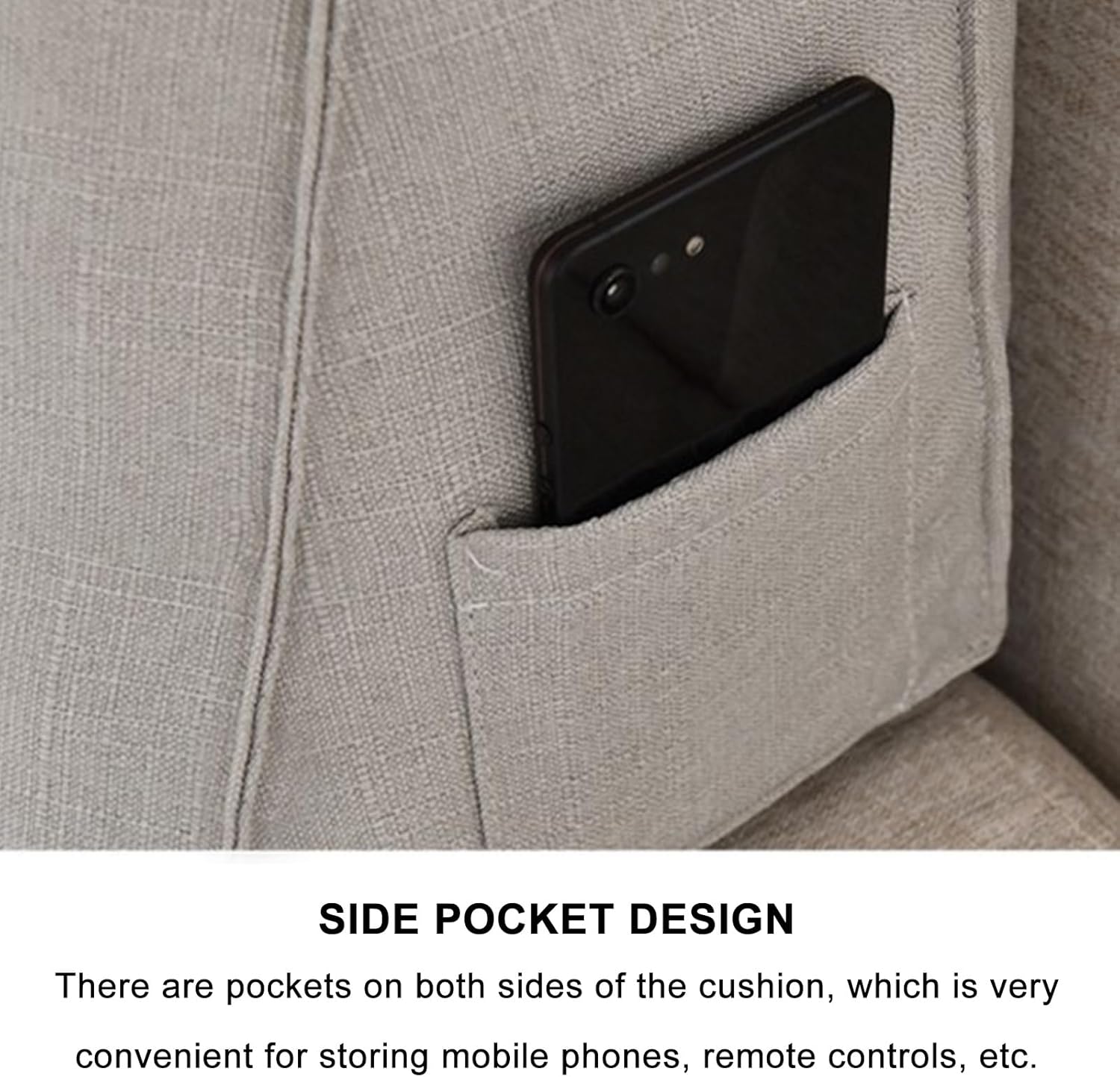 Soft Triangular Headboard Pillow with Removable Cover