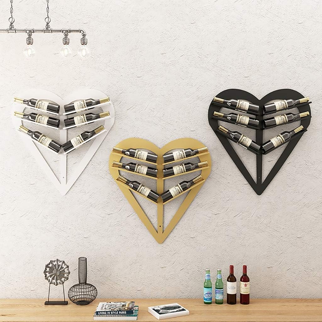 Wall-Mounted Wine Rack for 6 Bottles - Wrought Iron Design White