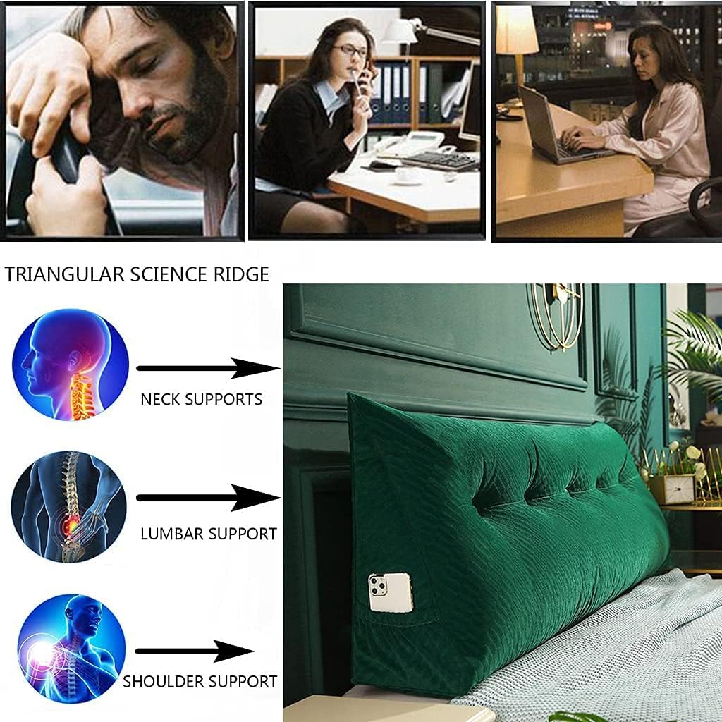 YOODODO Triangular Wedge Pillow for Reading and Back Support