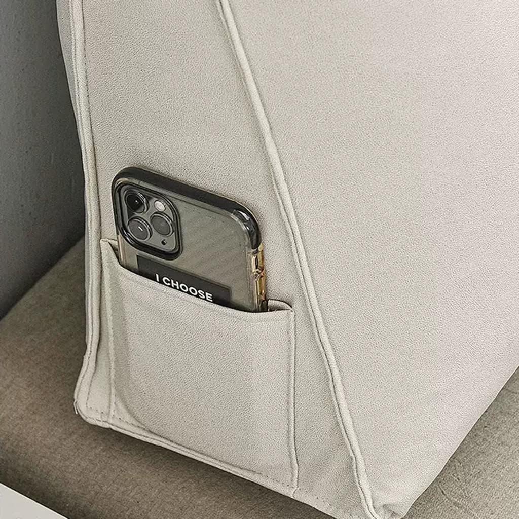 LAJUU Ergonomic Triangular Reading Pillow with Waterproof Cover