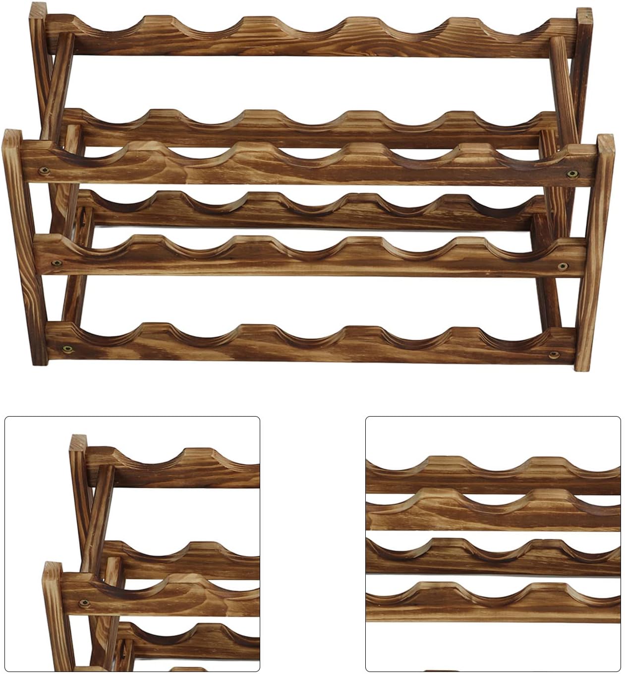 Jeanoko 3 Layer Wine Rack for Home Decor