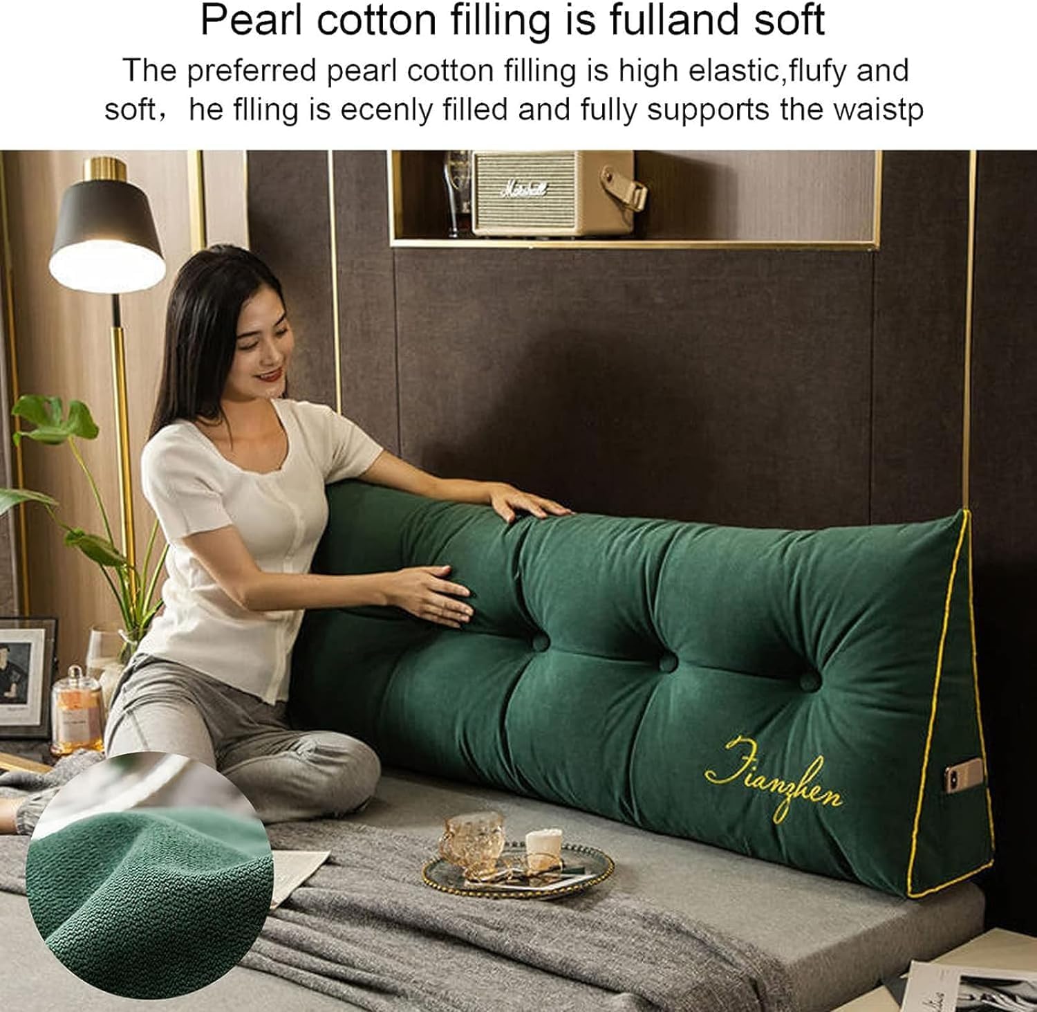 Ergonomic Reading Pillow with Back Support for Bed and Sofa