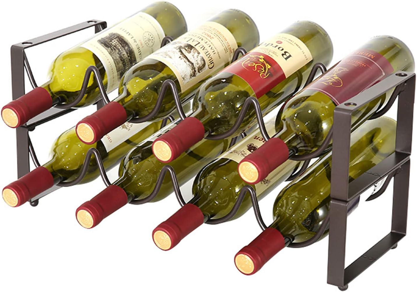 GANYKQ Stackable Wine Rack Metal Stand