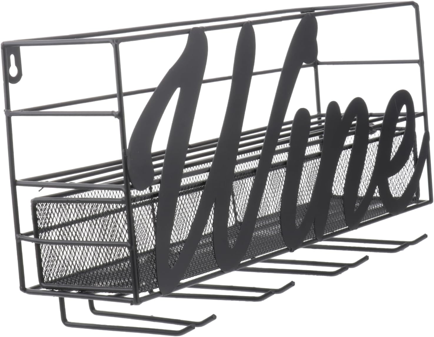 HOLIDYOYO Wall-Mounted Wine Rack 1pc Iron Bottle Holder