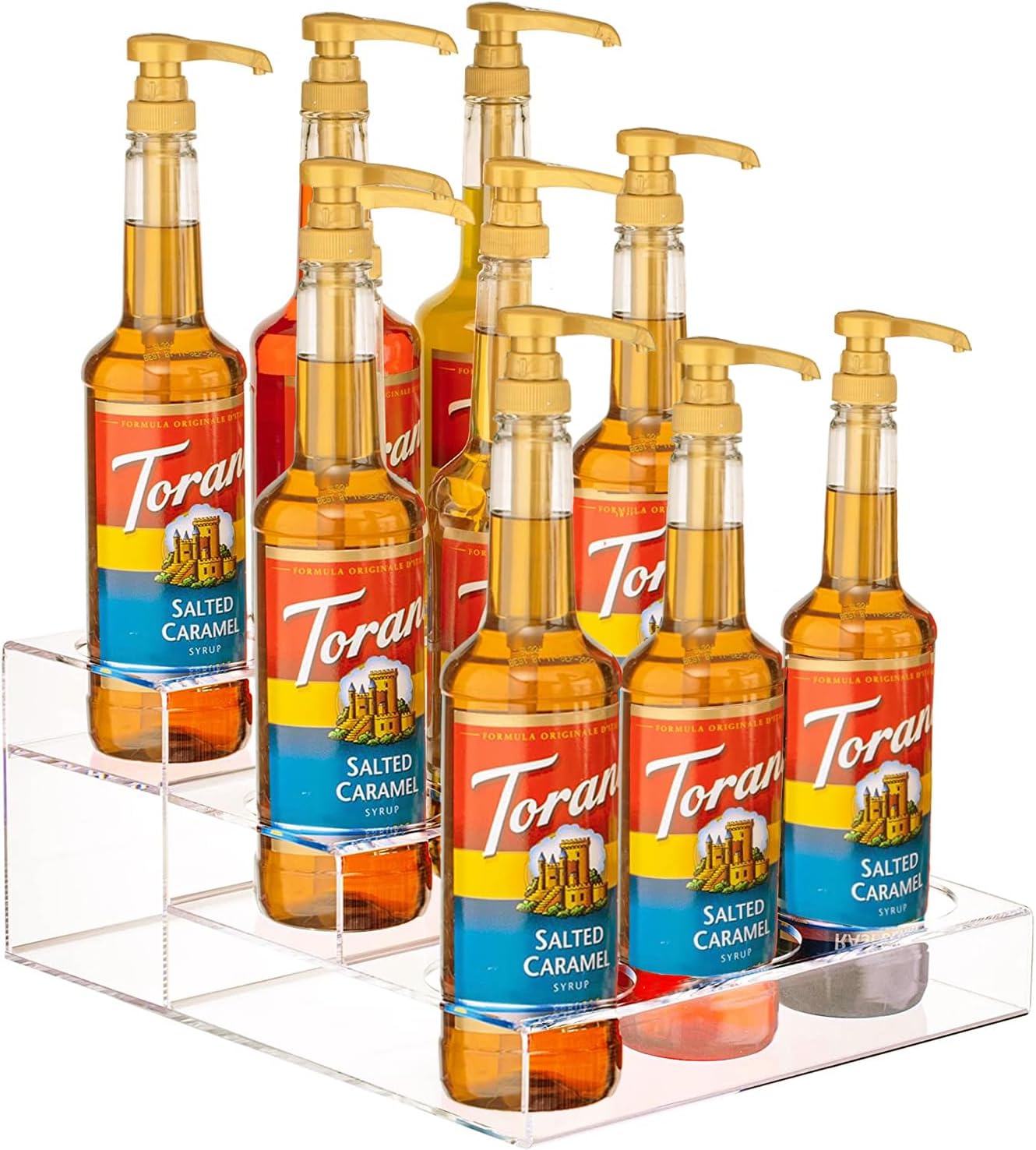Frcctre 3 Tier Acrylic Wine Rack with 9 Bottle Capacity