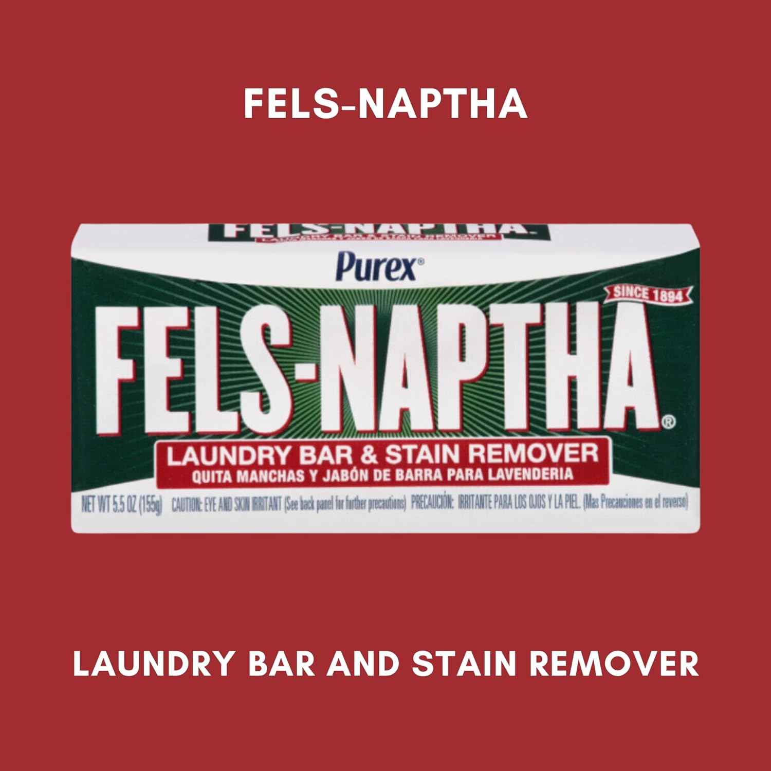 Fels-Naptha Laundry Bar Soap and Stain Remover Bundle