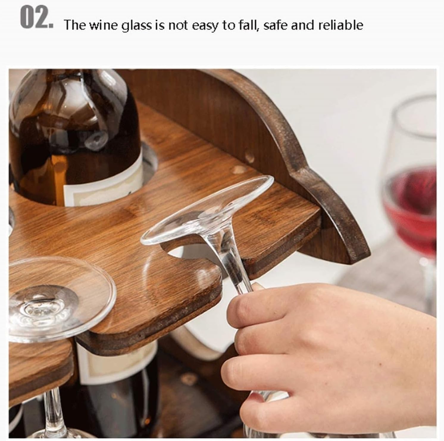 OXOAMP Freestanding Wine Rack with Rotating Design