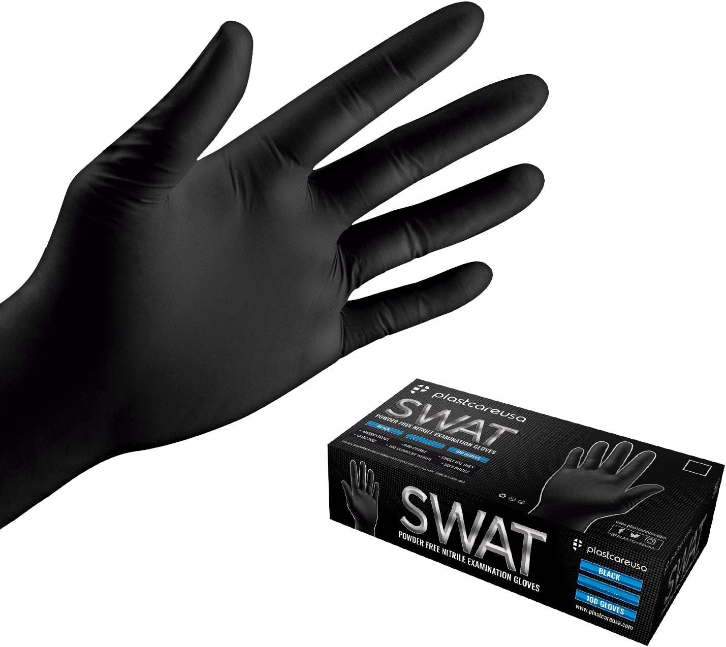 PlastCare USA 1000 Nitrile 35 Mil Exam Gloves Powder Latex Free