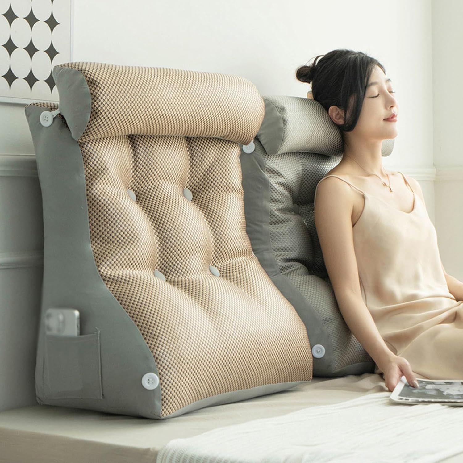 Adjustable Lumbar Support Pillow for Bed and Office