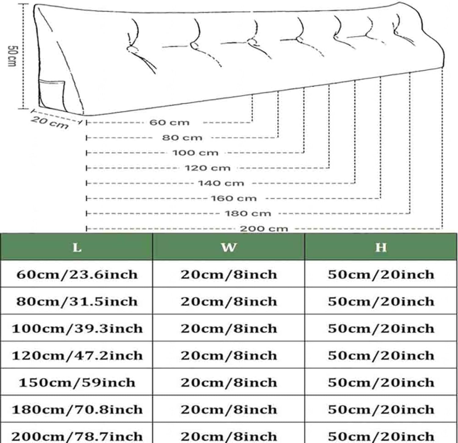 Triangular Headboard Pillow - Washable Wedge Cushion for Bay Window and Tatami Sofa