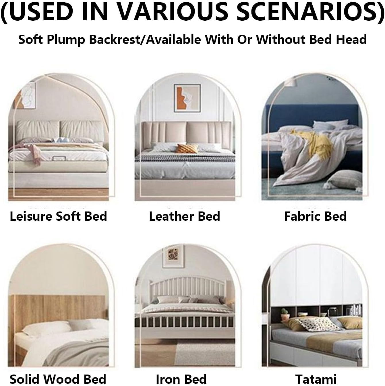 HACSYP Triangular Headboard Pillow - 10cm Thick Padded Cover for Bed and Sofa