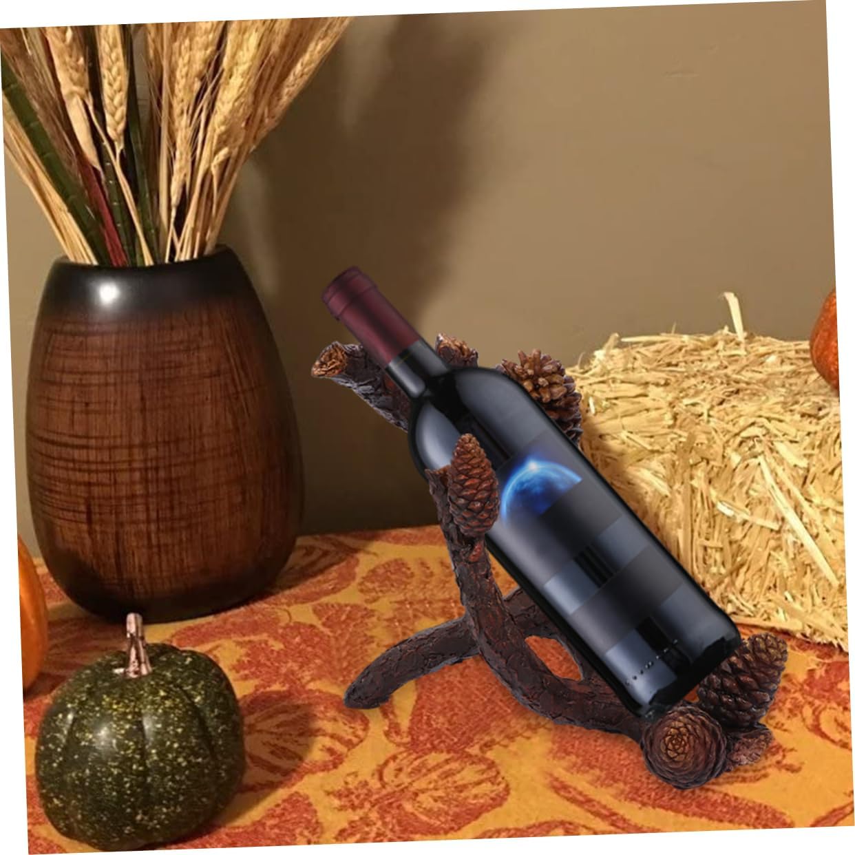 SHOWERORO 1pc Single Bottle Resin Wine Rack