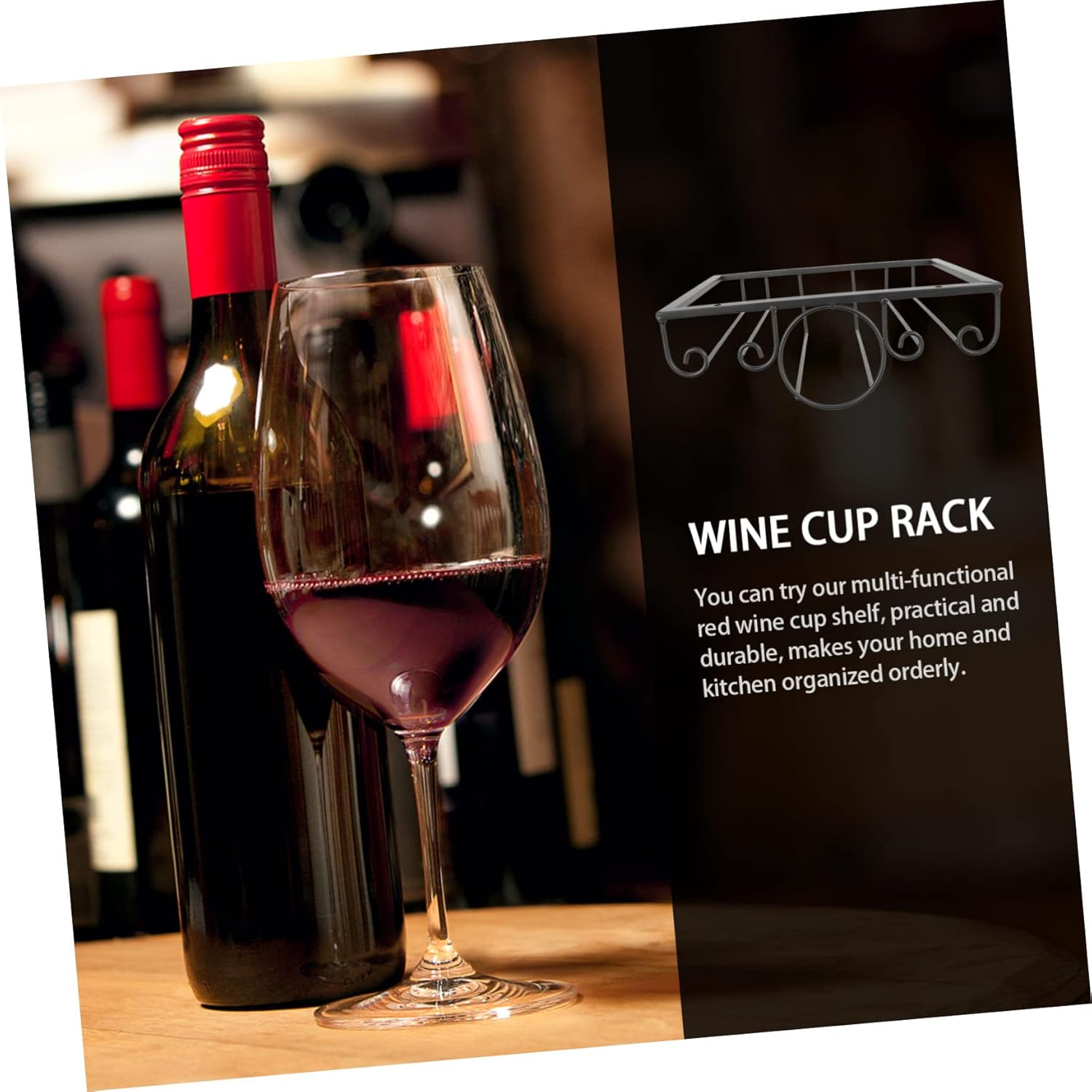 Ciieeo Wall-Mounted Wine Glass Holder 1pc