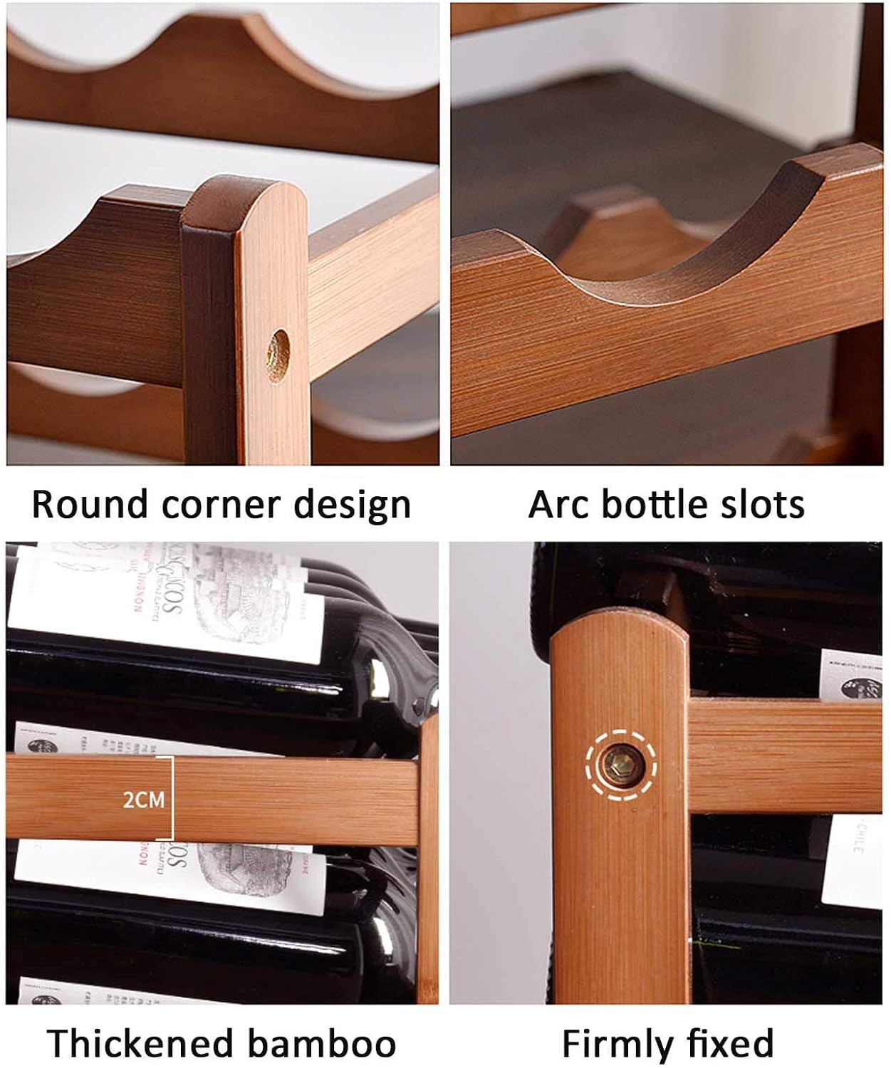 Stylish 3-Tier Wine Rack for Home Bar and Kitchen