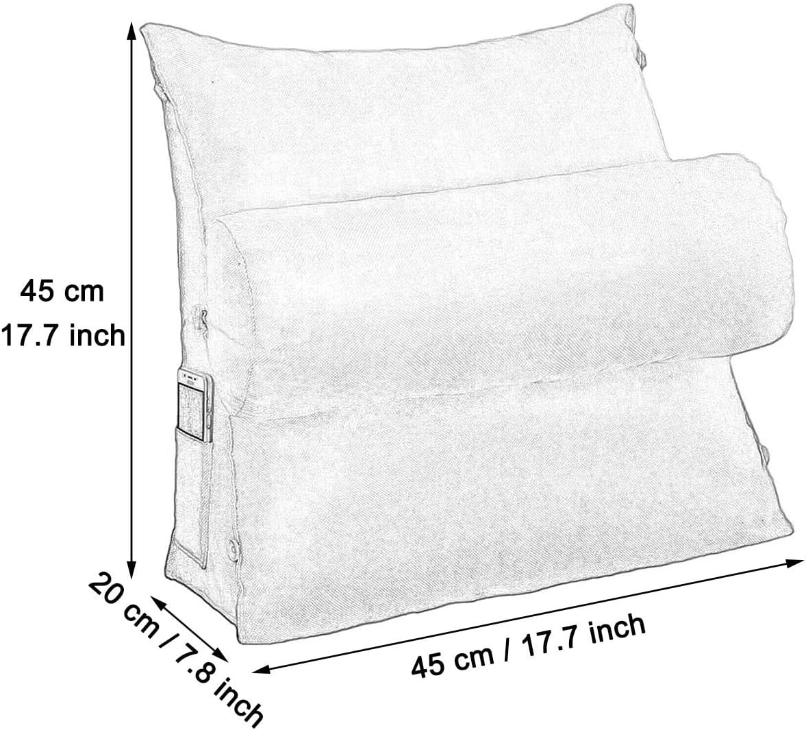 Karnado Wedge Pillow with Adjustable Neck Support