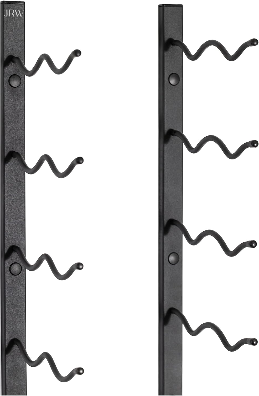 Premium Matte Black Wall Mounted Wine Rack - 24 Bottles