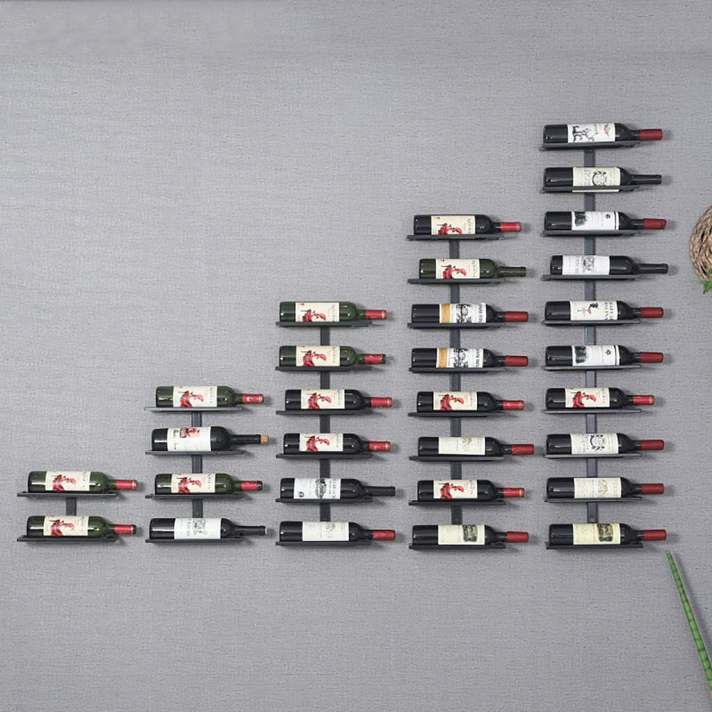 ZJDYDY Wall-Mounted Wine Rack 10 Bottles Black
