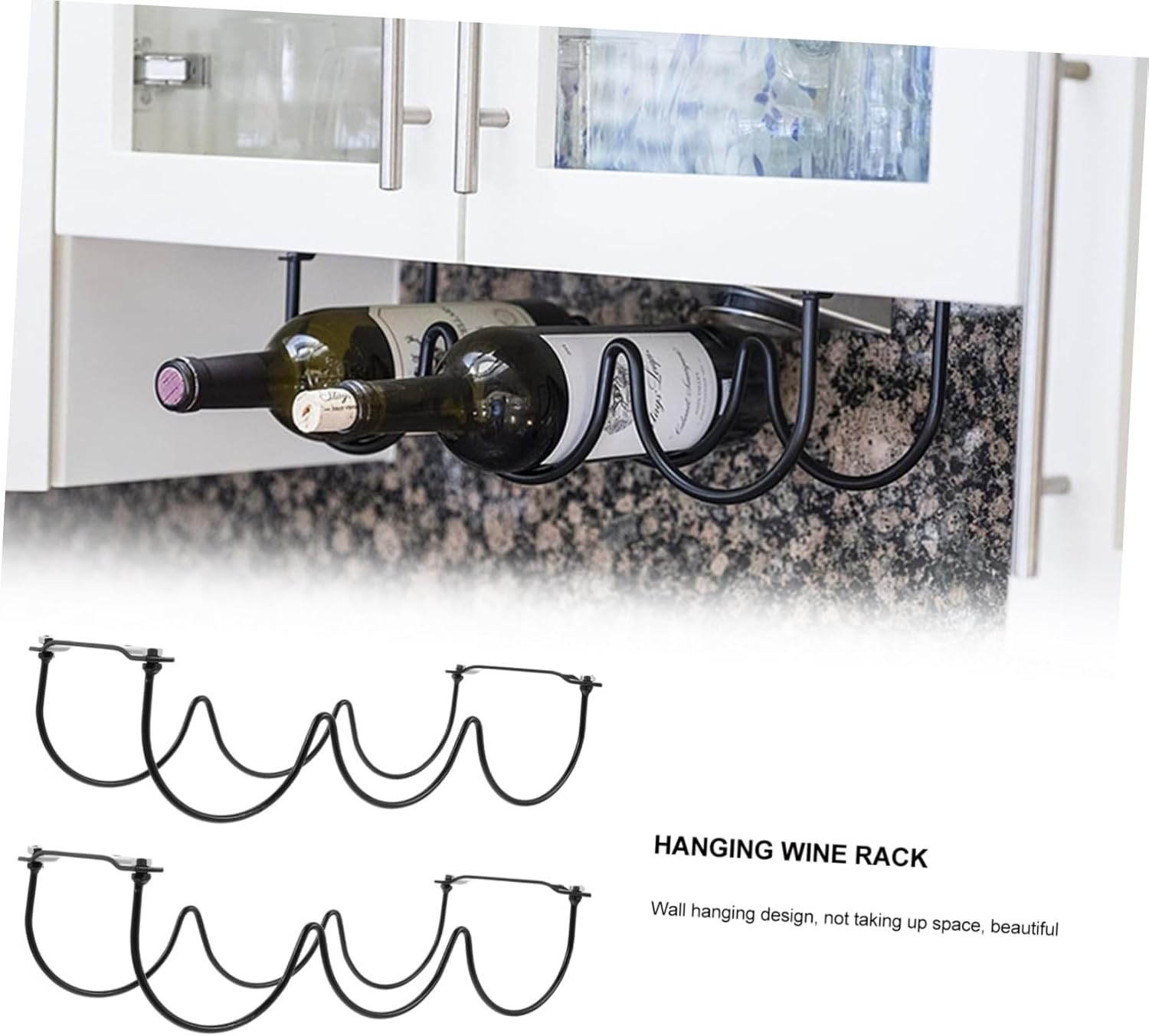 2pcs Iron Wine Rack Display Cabinet Storage Shelf Wall Mount Rack Stand