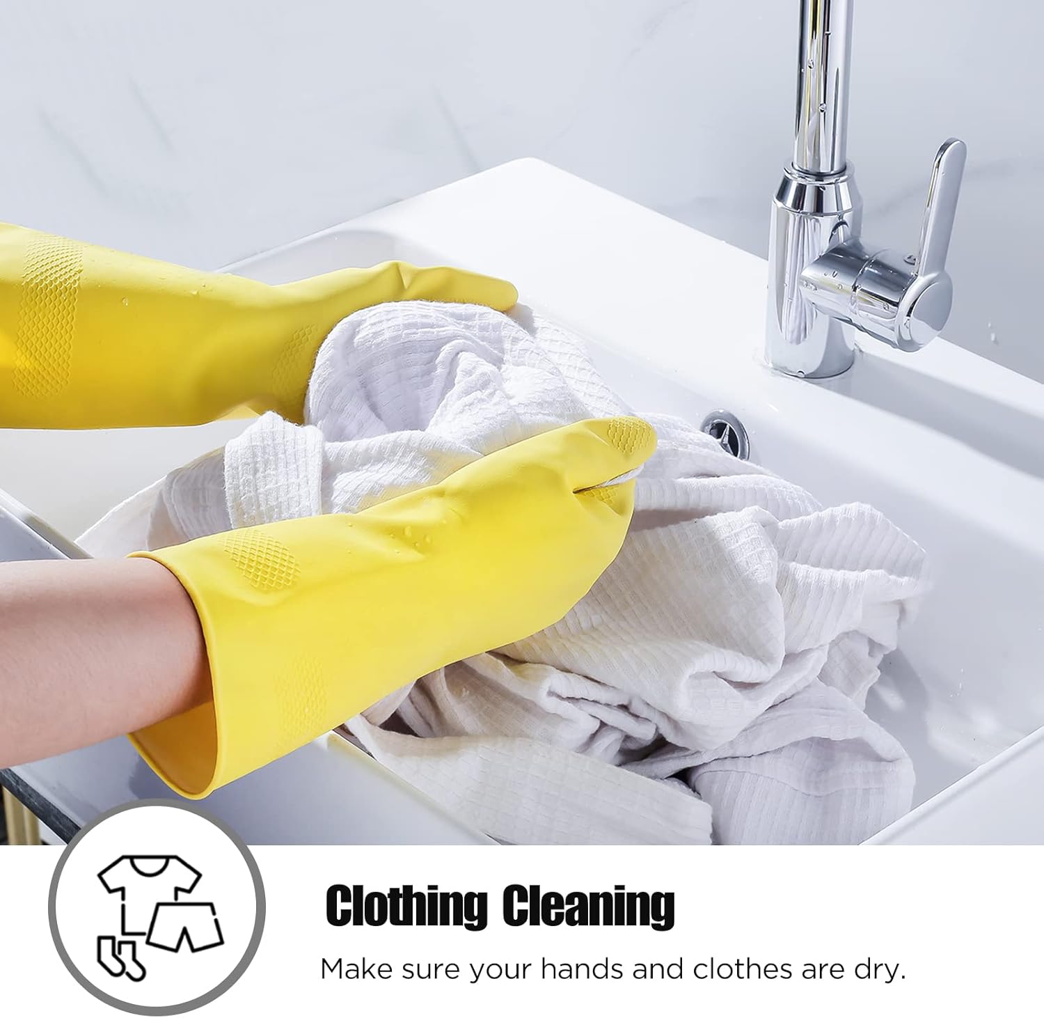 IUCGE Rubber Cleaning Gloves 3 or 6 Pairs