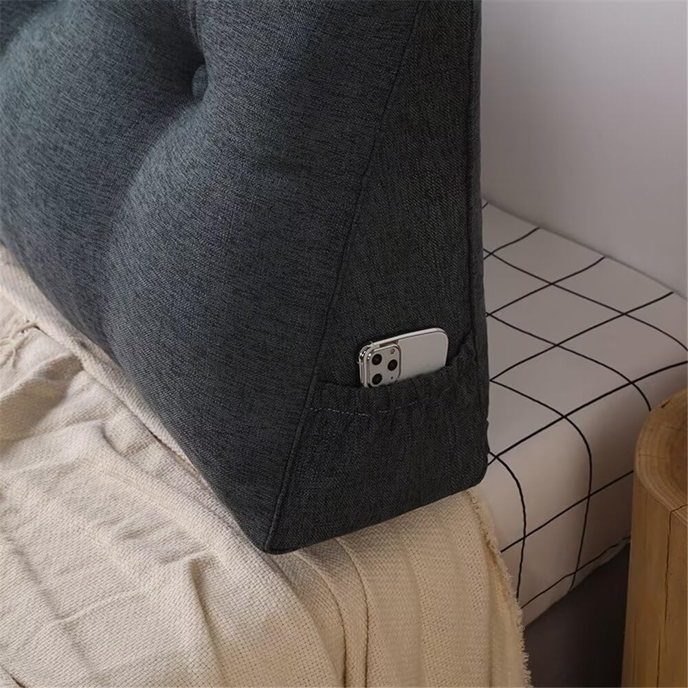 VClife Wedge Headboard Pillow Dark Grey