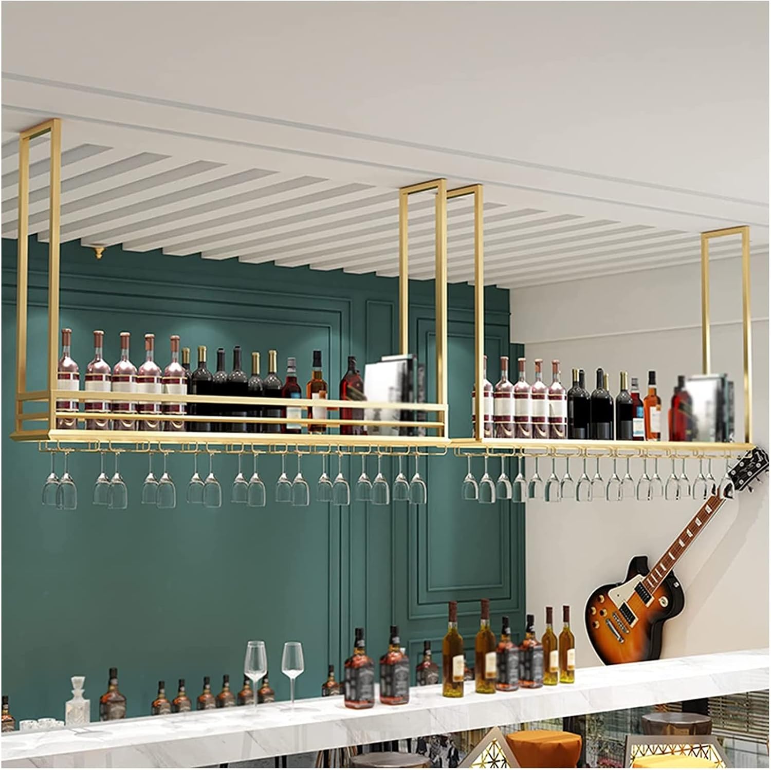 ALDEPO Wine Rack with Hanging Design and Animal Horse Pattern