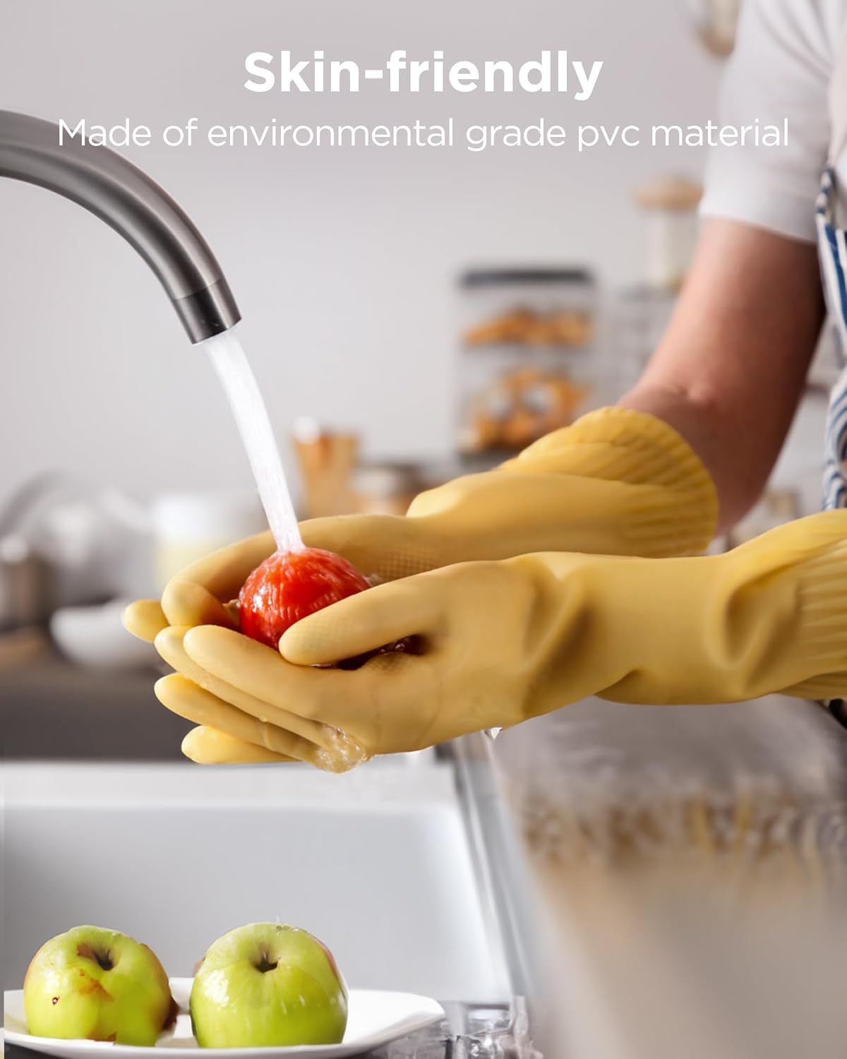 FCTTD Reusable Rubber Dishwashing Gloves 3 or 6 Pairs 1