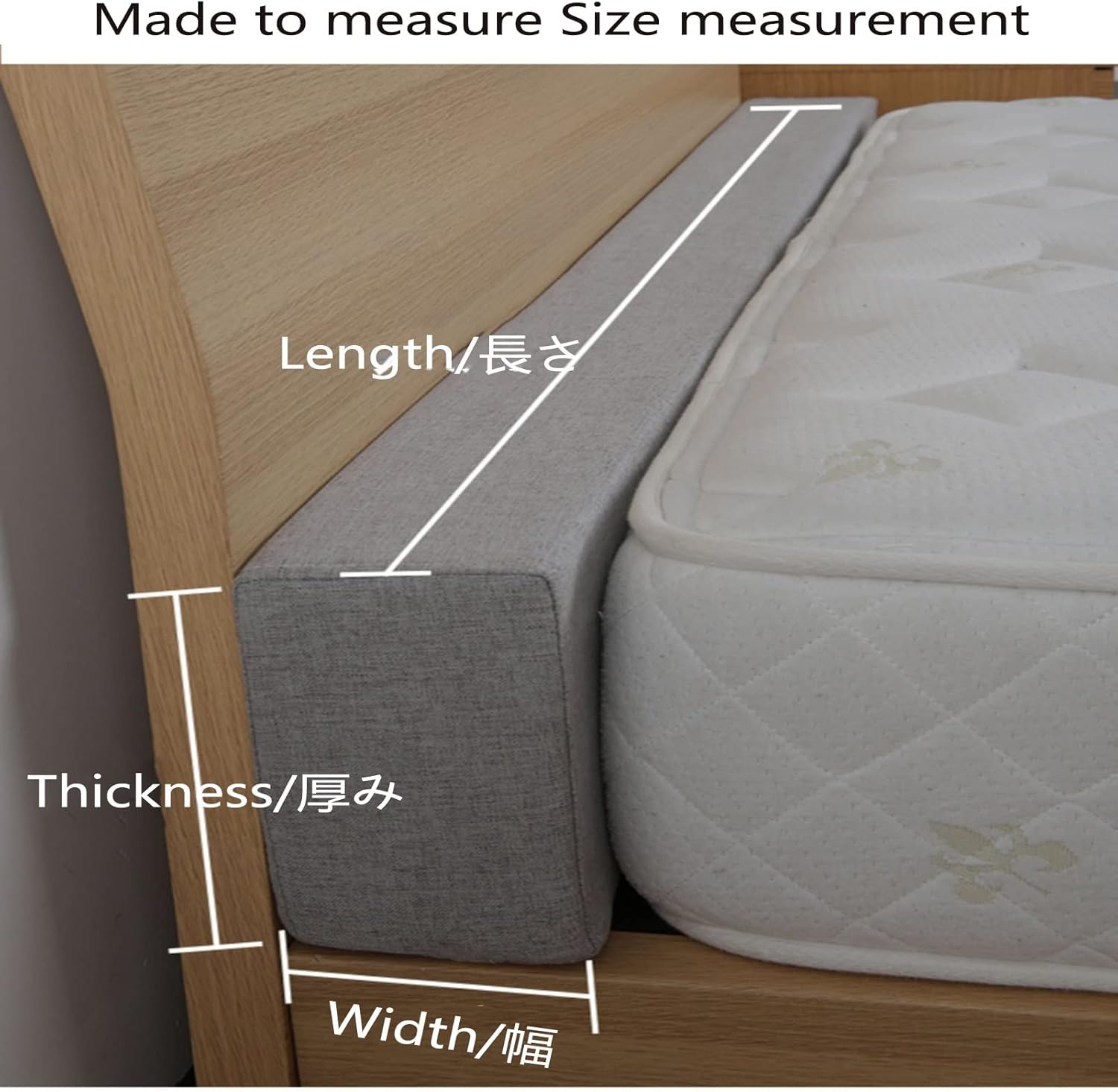 YSBJL Bed Gap Filler for Headboard King Removable Cover