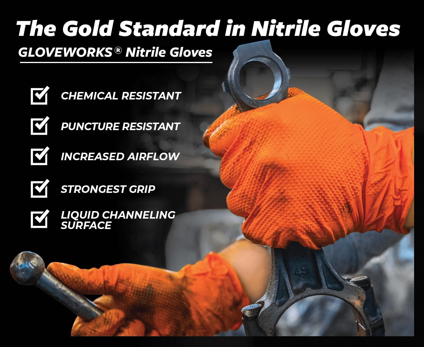 GLOVEWORKS HD Nitrile Gloves 8 Mil