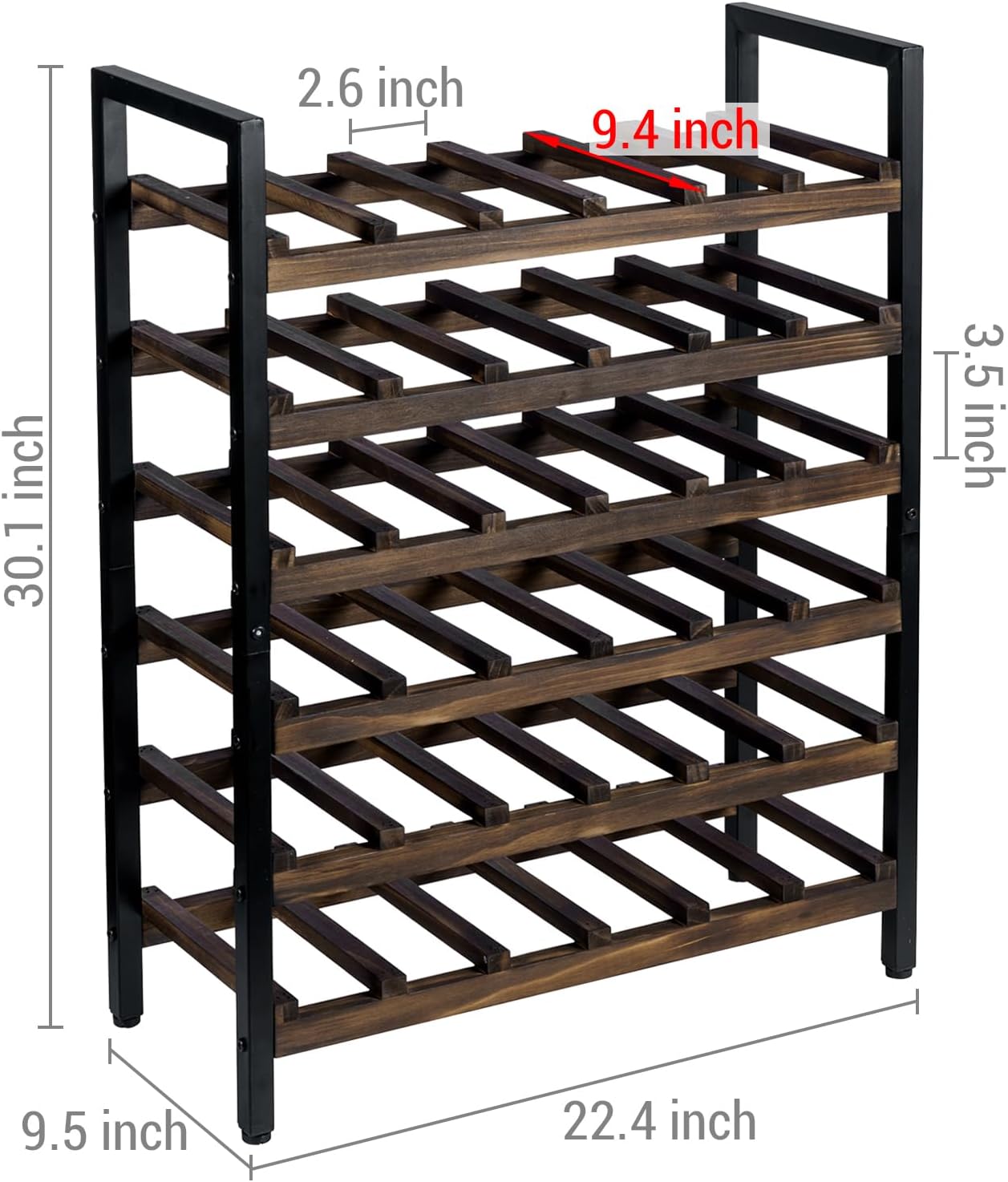 MyGift 9 Tier Wine Rack - 54 Bottle Capacity