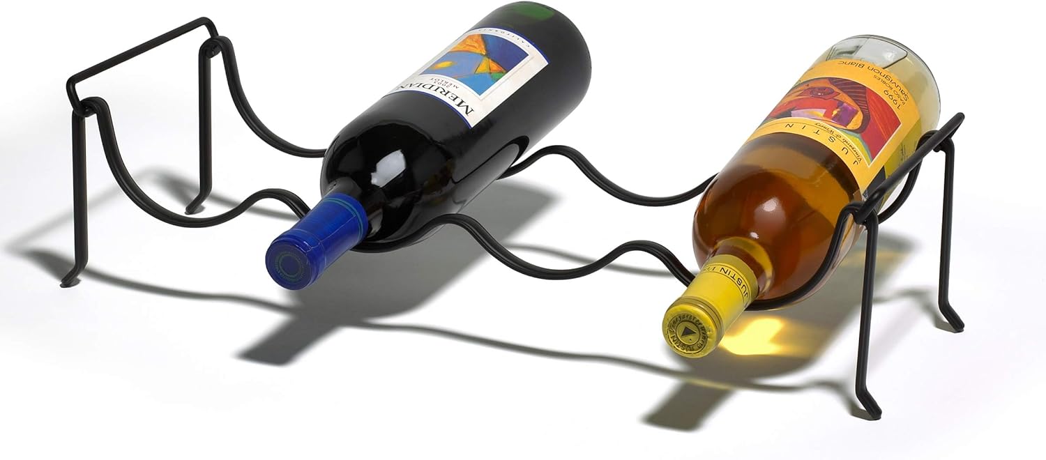 Spectrum Diversified Ashley 4 Bottle Wine Rack Black