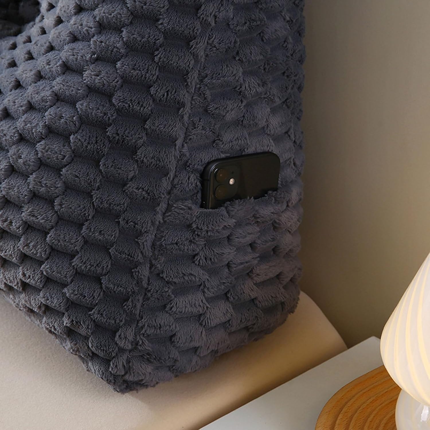 GROWTHLIN Back Cushion with Removable Neck Roll and Washable Cover