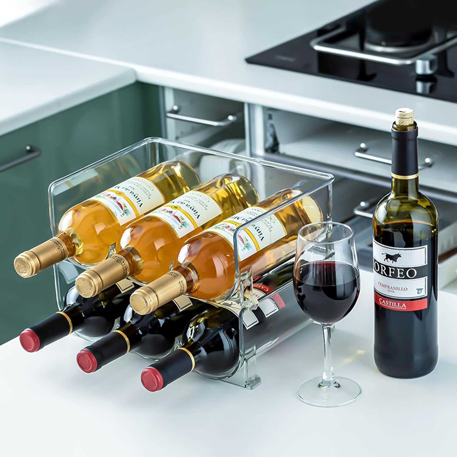 ZJYWMM 6-Bottle Freestanding Wine Rack
