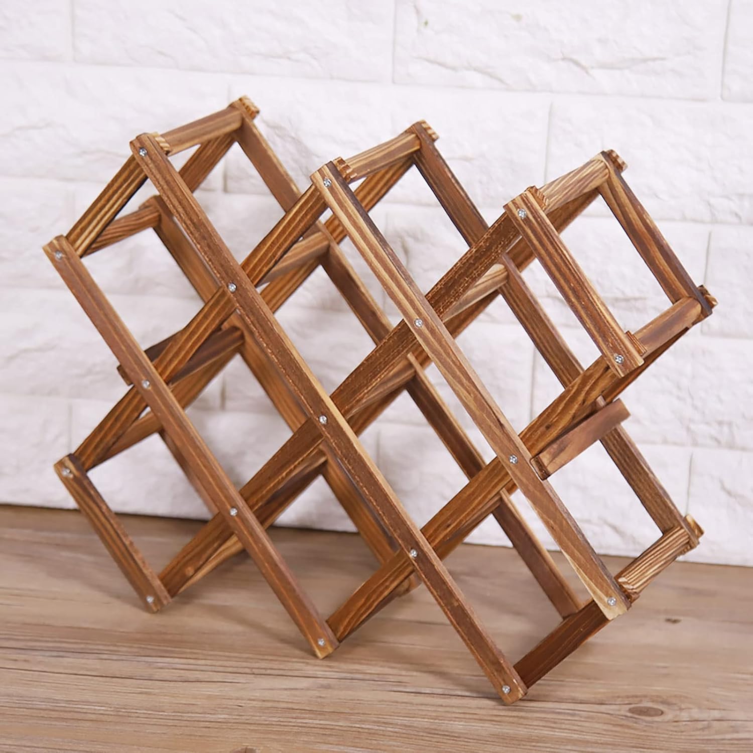 Yosoo Freestanding 3-Tier Wine Rack with Collapsible Accordion Design