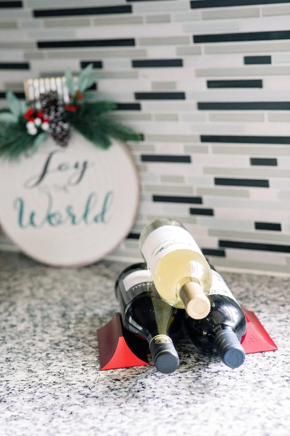 Compact Wine Rack for Wine Lovers Romantic Red