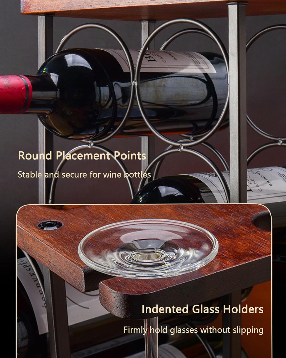 Modern Minimalist Spiral Wine Rack - 6 Bottle Holder