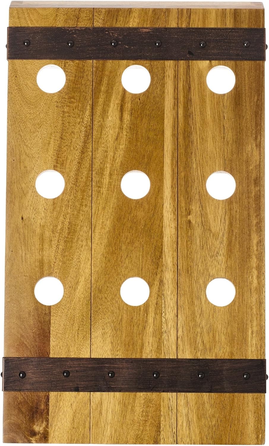 Gourmet Basics by Mikasa 9-Bottle Acacia Wine Rack