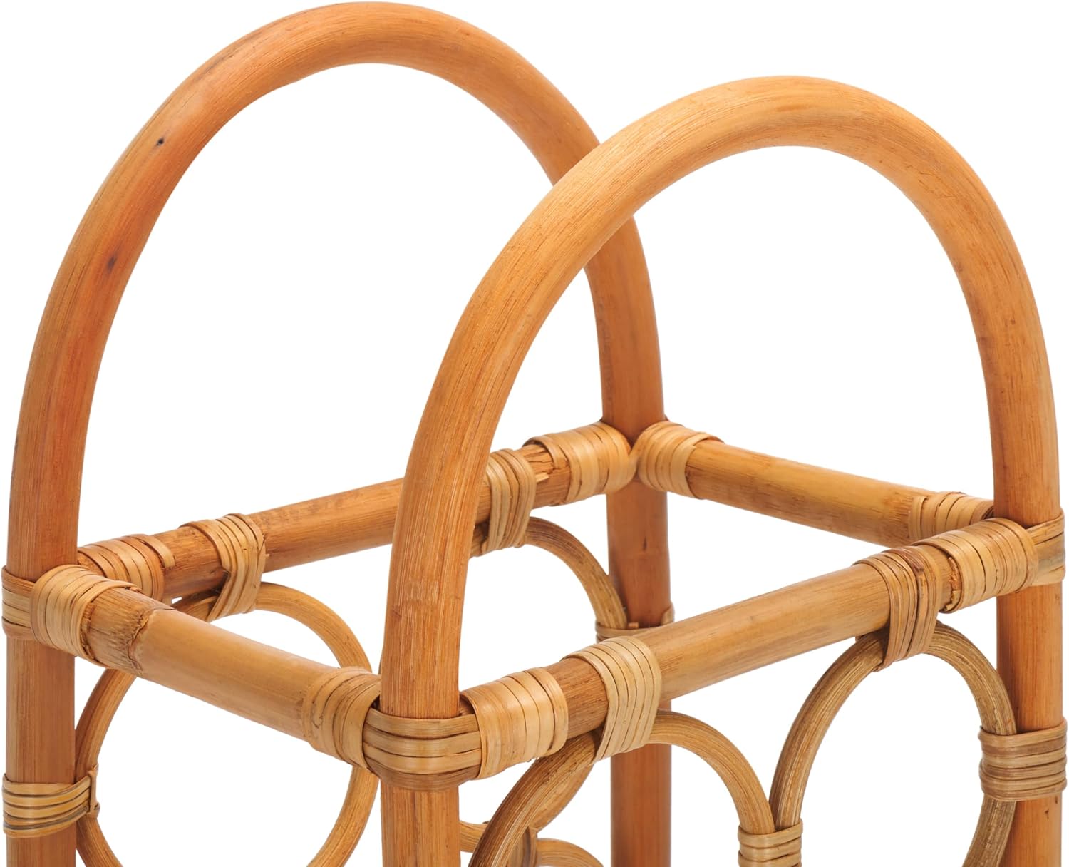 SAFAVIEH Lyza Coastal Boho Rattan Wine Rack