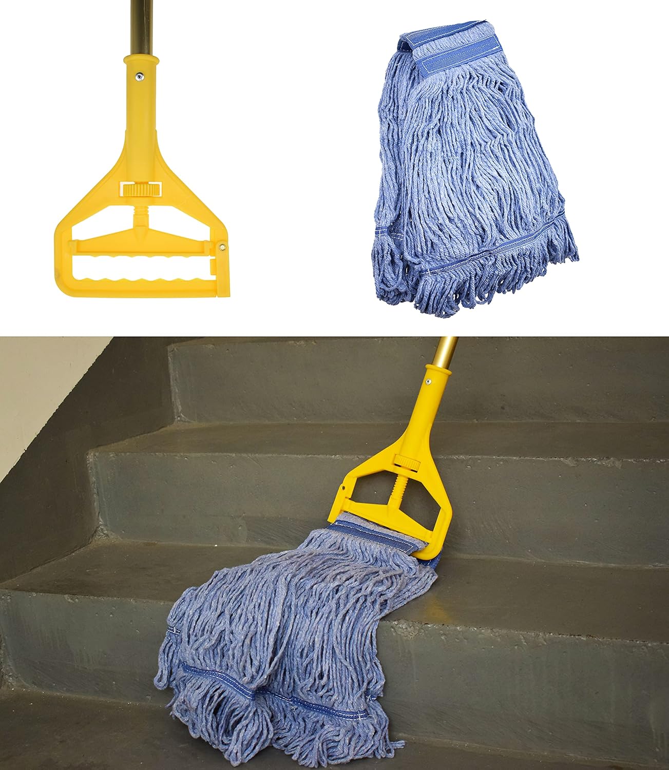 NIUBEE Heavy Duty String Blue Mop Head Replacement